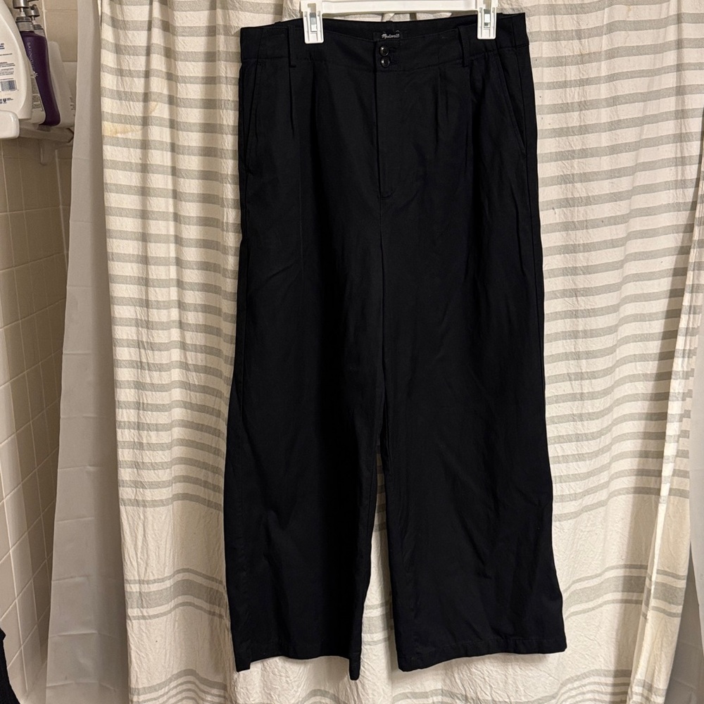 Madewell Harlow Wide-Leg Black Pants